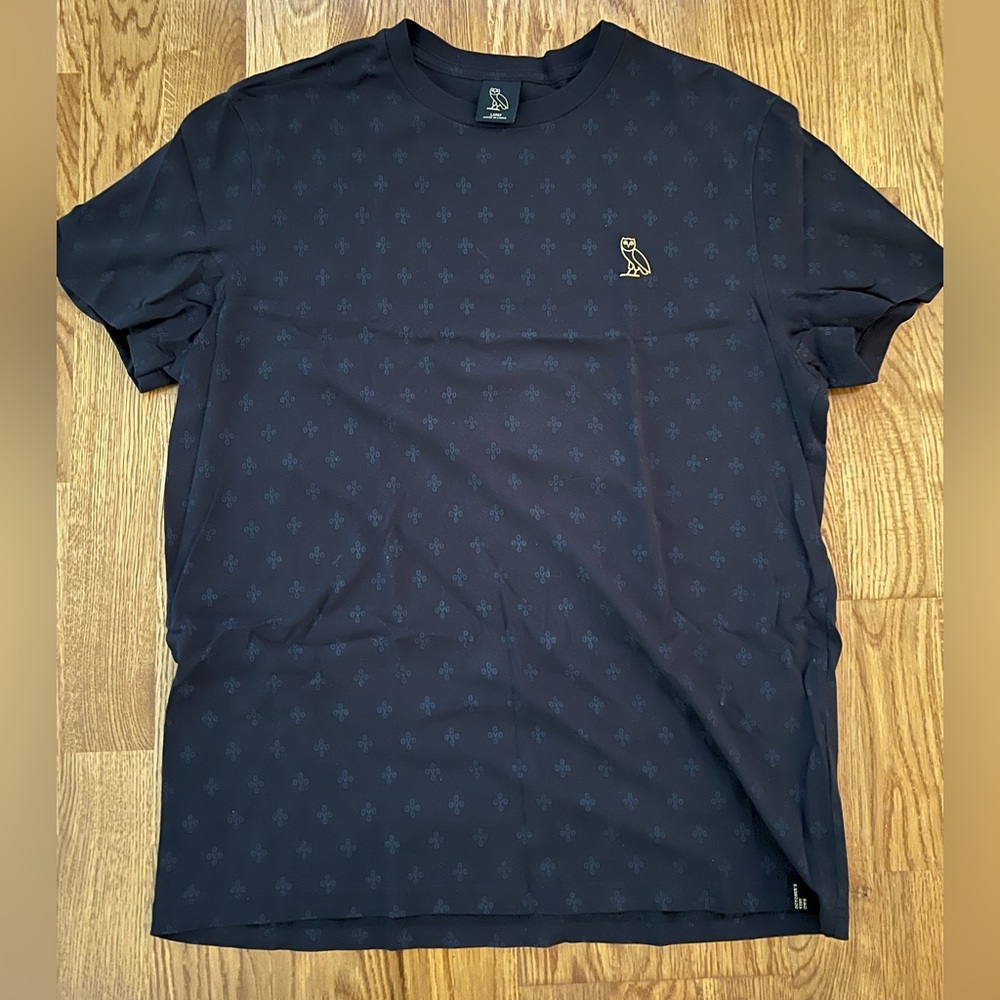 OVO Black Short Sleeve Tee - Size Large